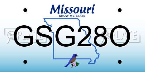 GSG28O Missouri License Plate