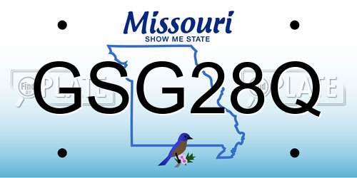 GSG28Q Missouri License Plate