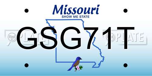 GSG71T Missouri License Plate