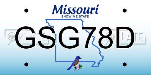 GSG78D Missouri License Plate