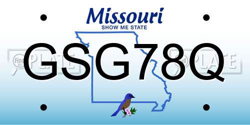 GSG78Q Missouri License Plate