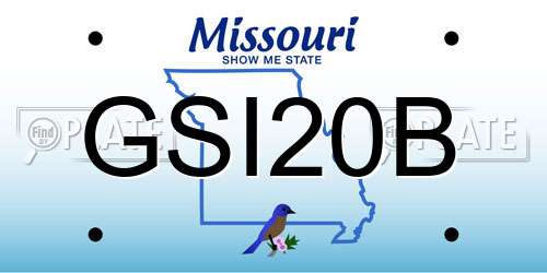 GSI20B Missouri License Plate