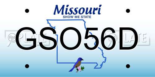 GSO56D Missouri License Plate