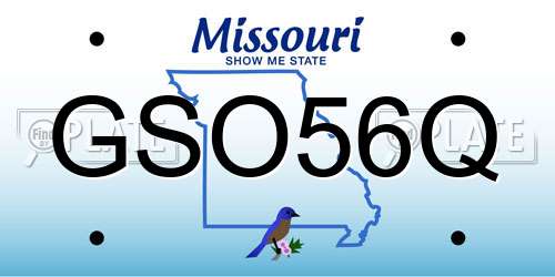 GSO56Q Missouri License Plate
