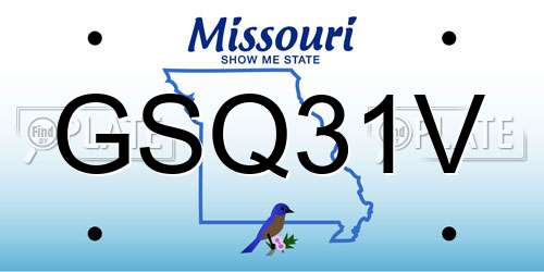 GSQ31V Missouri License Plate