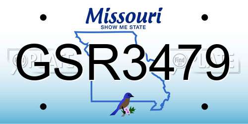 GSR3479 Missouri License Plate