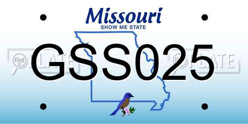 GSS025 Missouri License Plate