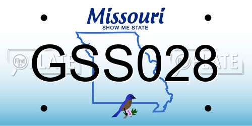 GSS028 Missouri License Plate