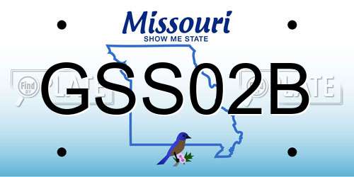 GSS02B Missouri License Plate