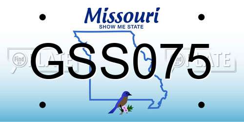 GSS075 Missouri License Plate