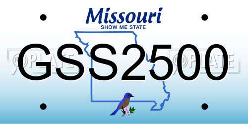 GSS2500 Missouri License Plate