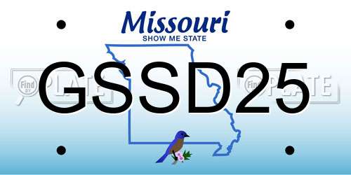 GSSD25 Missouri License Plate