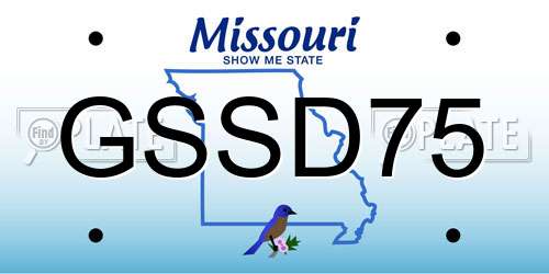 GSSD75 Missouri License Plate
