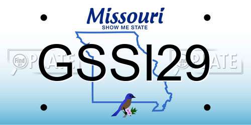 GSSI29 Missouri License Plate