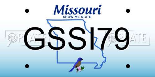 GSSI79 Missouri License Plate