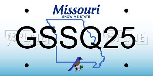 GSSQ25 Missouri License Plate