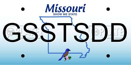 GSSTSDD Missouri License Plate