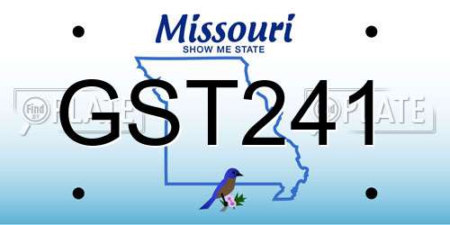 GST241 Missouri License Plate