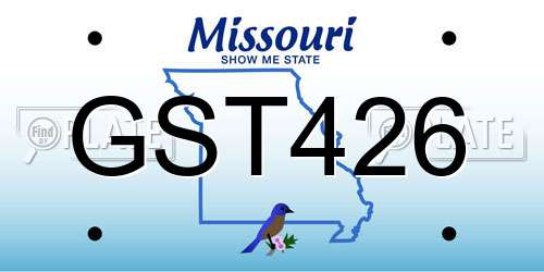 GST426 Missouri License Plate