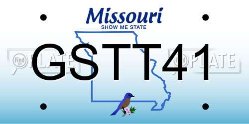 GSTT41 Missouri License Plate