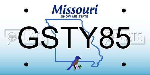 GSTY85 Missouri License Plate