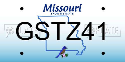 GSTZ41 Missouri License Plate