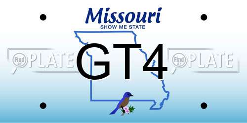 GT4 Missouri License Plate
