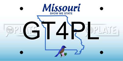 GT4PL Missouri License Plate