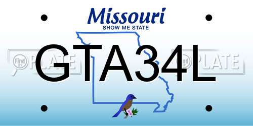 GTA34L Missouri License Plate