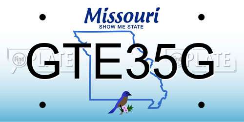 GTE35G Missouri License Plate