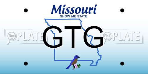 GTG Missouri License Plate