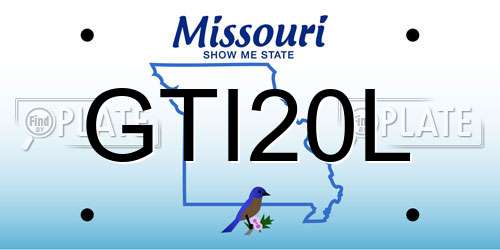 GTI20L Missouri License Plate