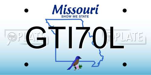 GTI70L Missouri License Plate