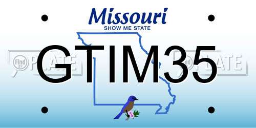 GTIM35 Missouri License Plate