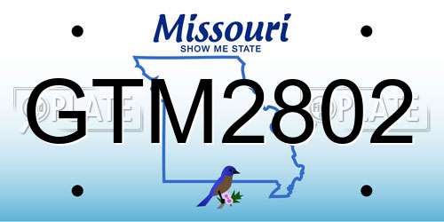 GTM2802 Missouri License Plate
