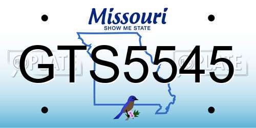 GTS5545 Missouri License Plate