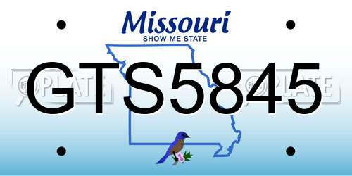 GTS5845 Missouri License Plate