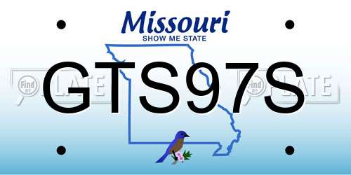 GTS97S Missouri License Plate