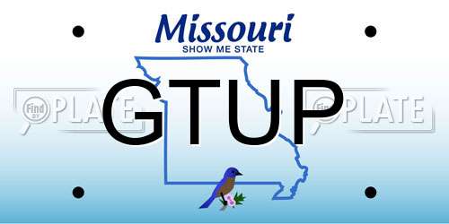 GTUP Missouri License Plate