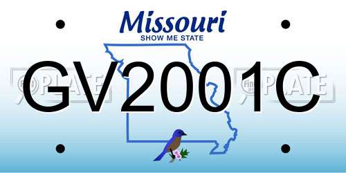 GV2001C Missouri License Plate