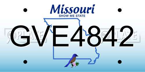 GVE4842 Missouri License Plate