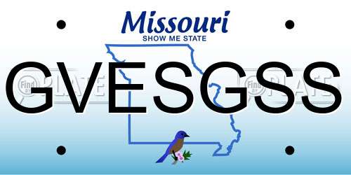 GVESGSS Missouri License Plate