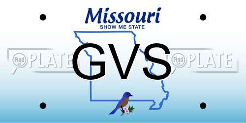 GVS Missouri License Plate