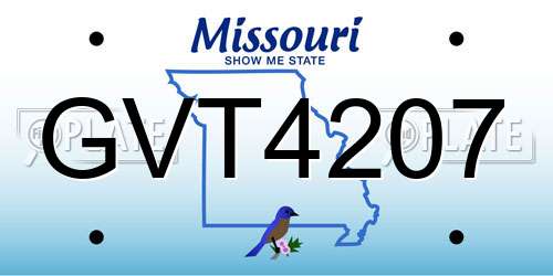 GVT4207 Missouri License Plate