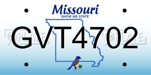 GVT4702 Missouri License Plate