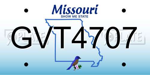 GVT4707 Missouri License Plate