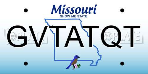 GVTATQT Missouri License Plate