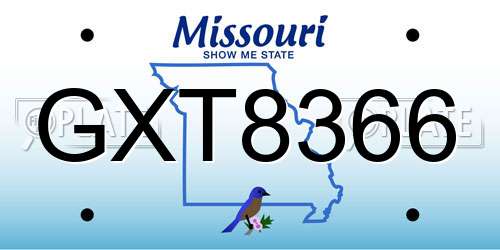 GXT8366 Missouri License Plate
