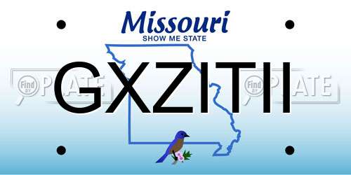 GXZITII Missouri License Plate