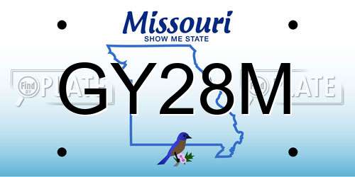 GY28M Missouri License Plate